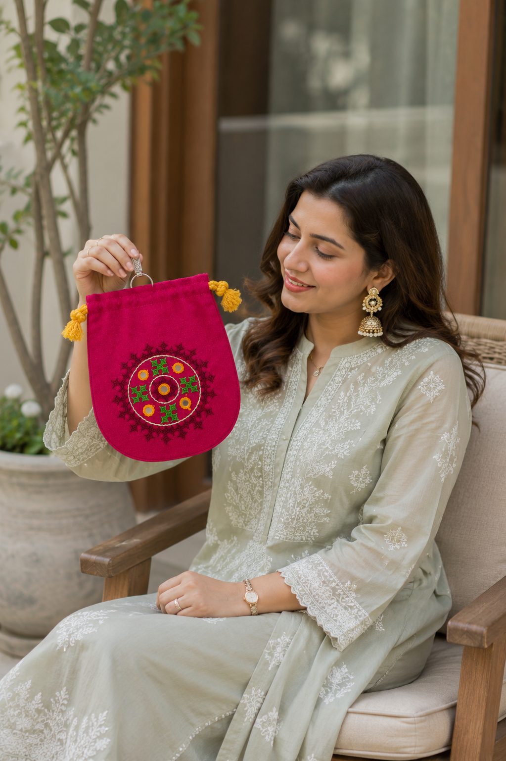 Festive Cotton Batwa Potli Ladies
