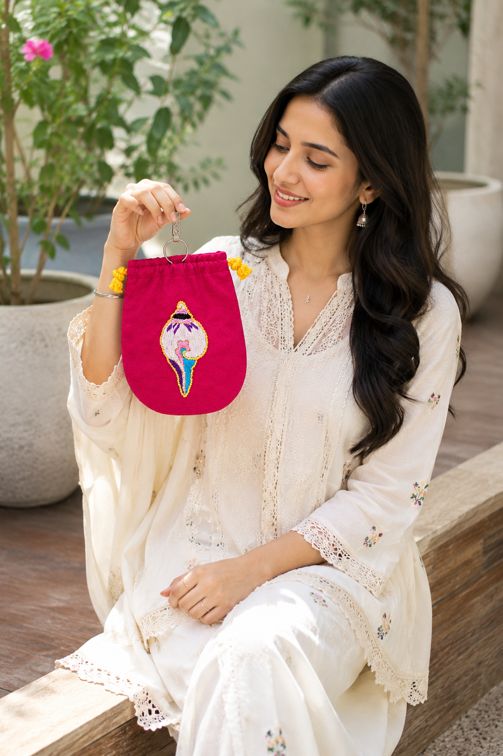 Embroidered Potli Bag Gift Ladies