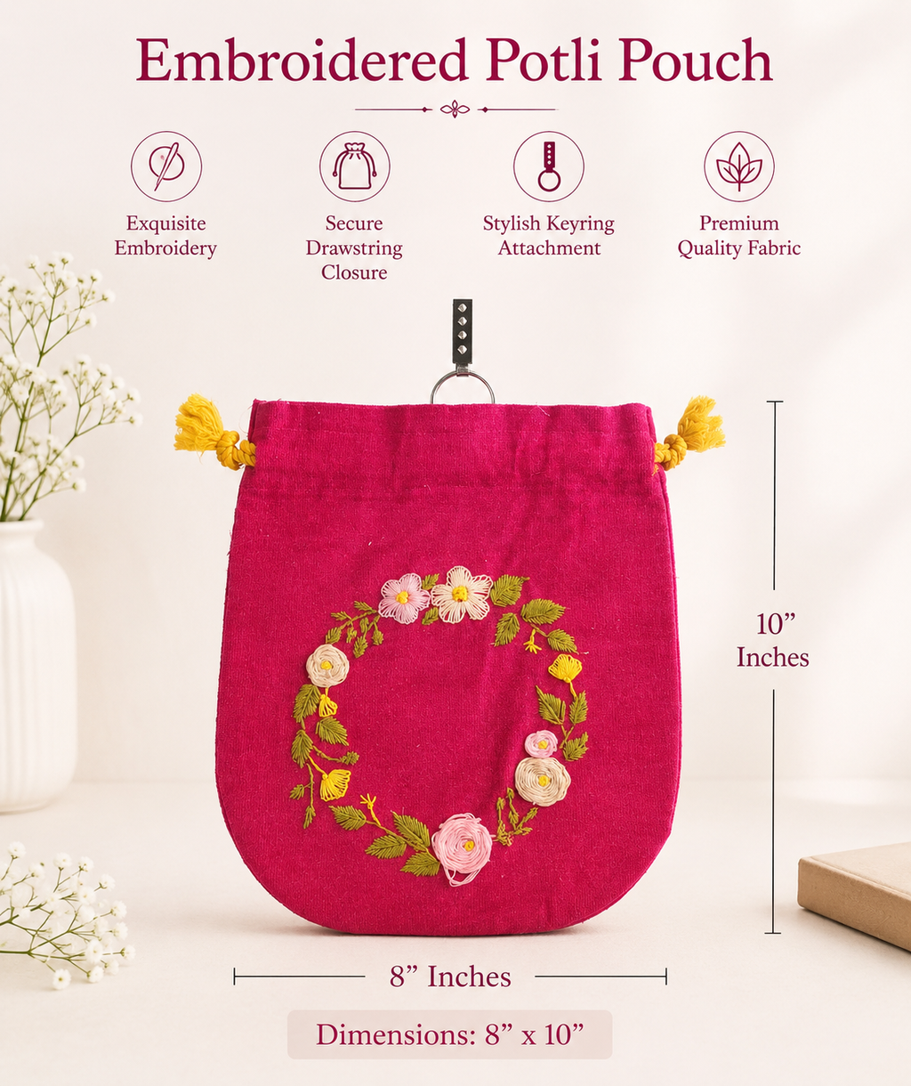 Embroidered Potli Bag Wedding Return Gift