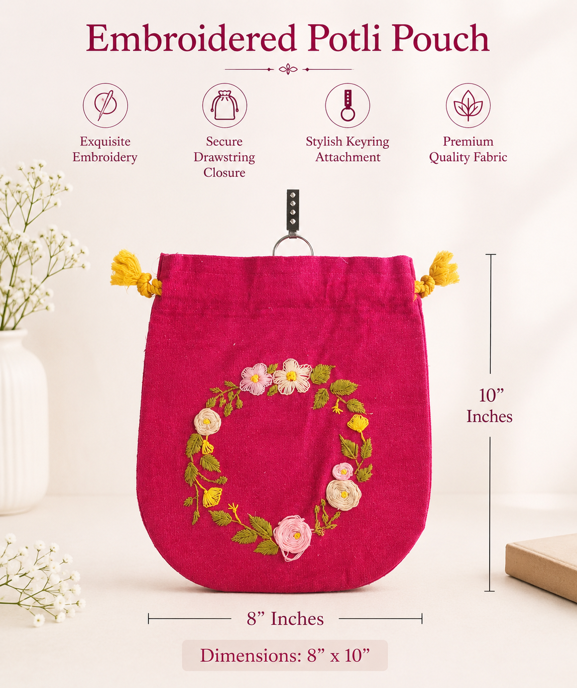 Embroidered Potli Bag Wedding Return Gift