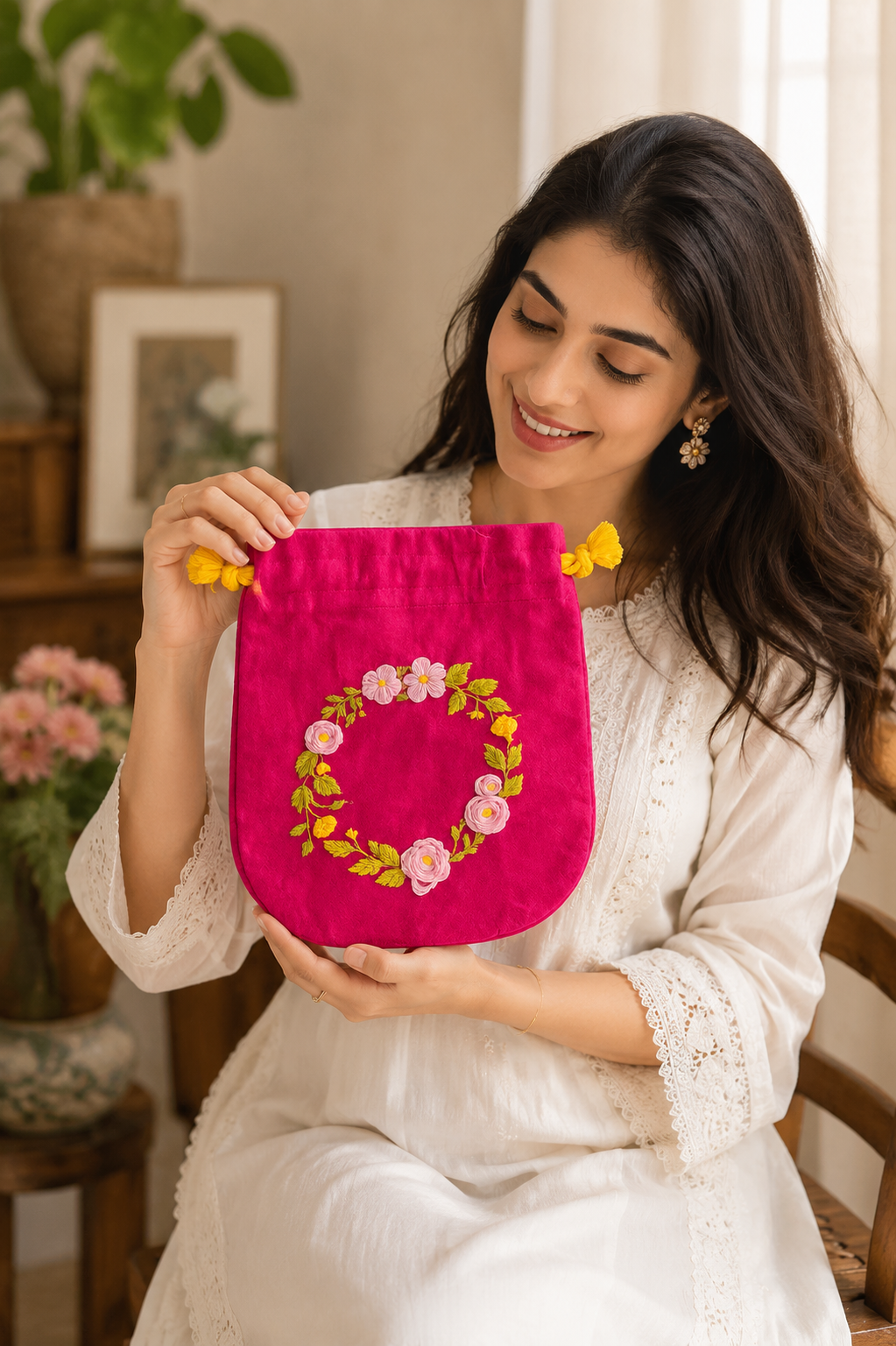 Embroidered Potli Bag Wedding Return Gift