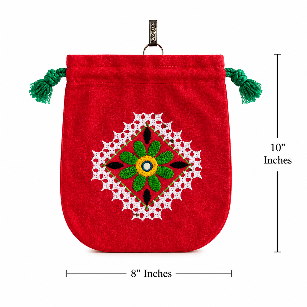 Cotton Drawstring Potli Bag Ladies