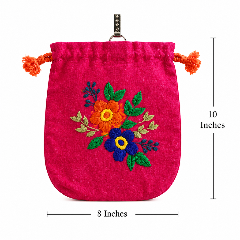 Indian Handcrafted Embroidered Batwa Potli Women