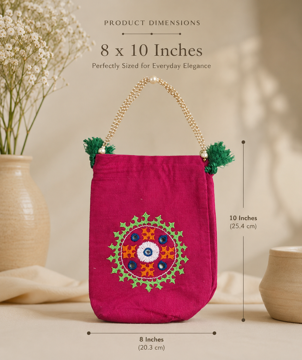 Cotton Potli Bag College Girls