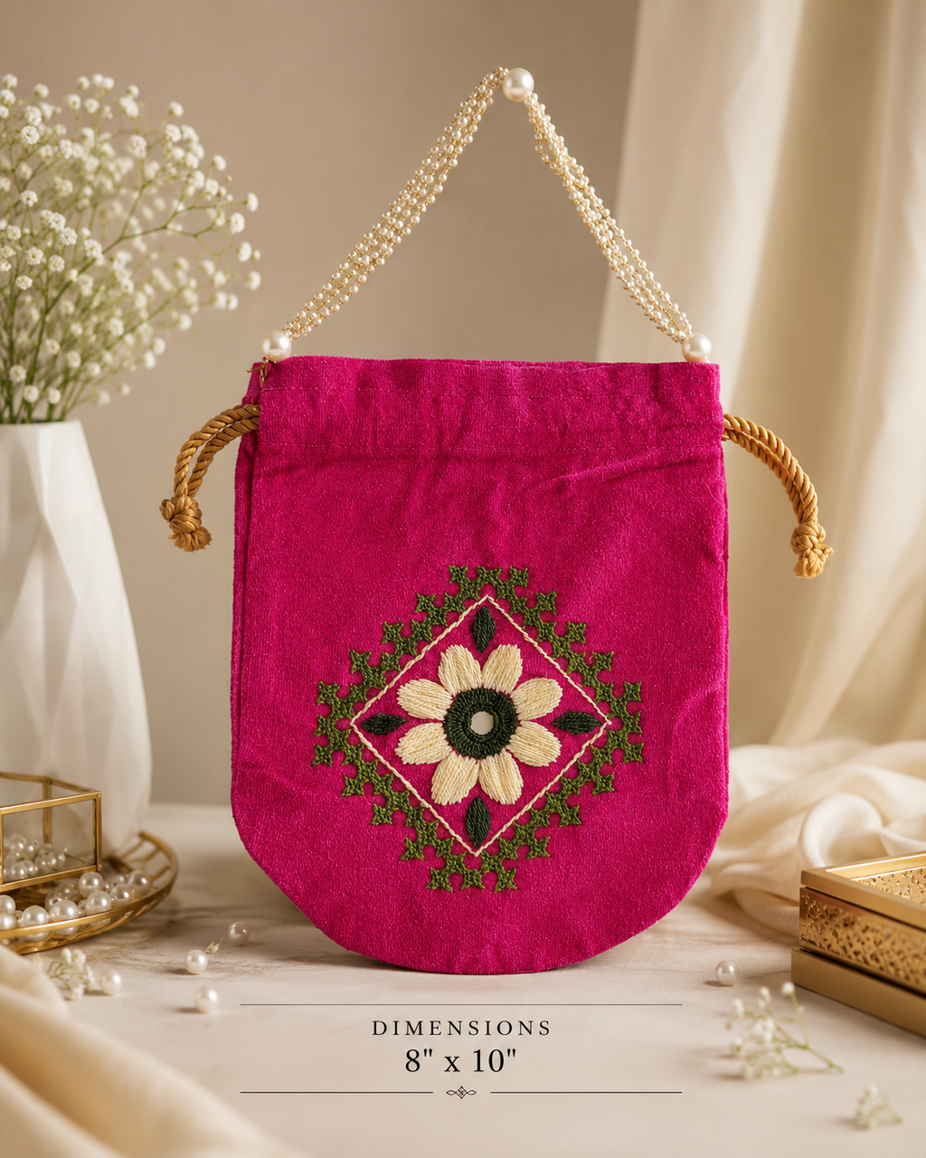 Simple Cotton Potli Bag Ladies