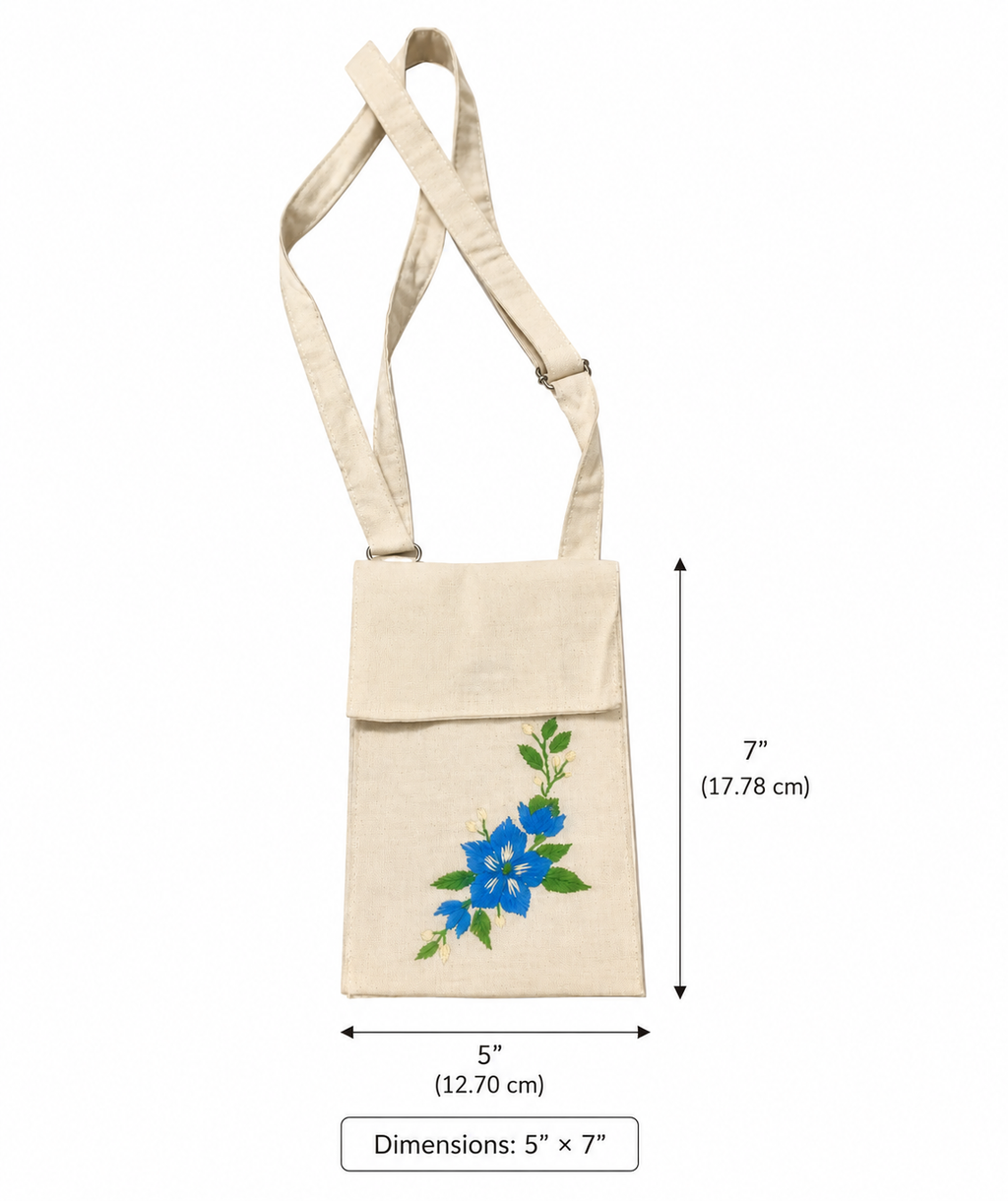 Embroidered Mini Phone Sling Bag