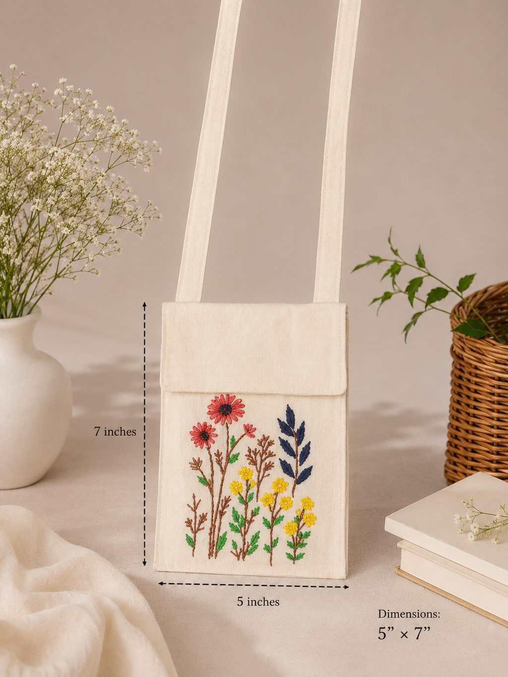Traditional Embroidery Mobile Cover Bag