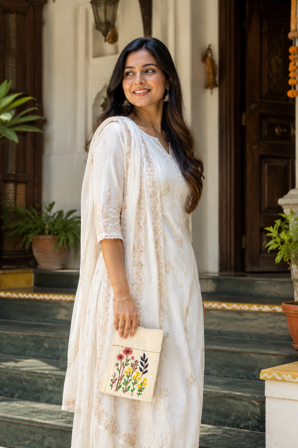Traditional Embroidery Mobile Cover Bag
