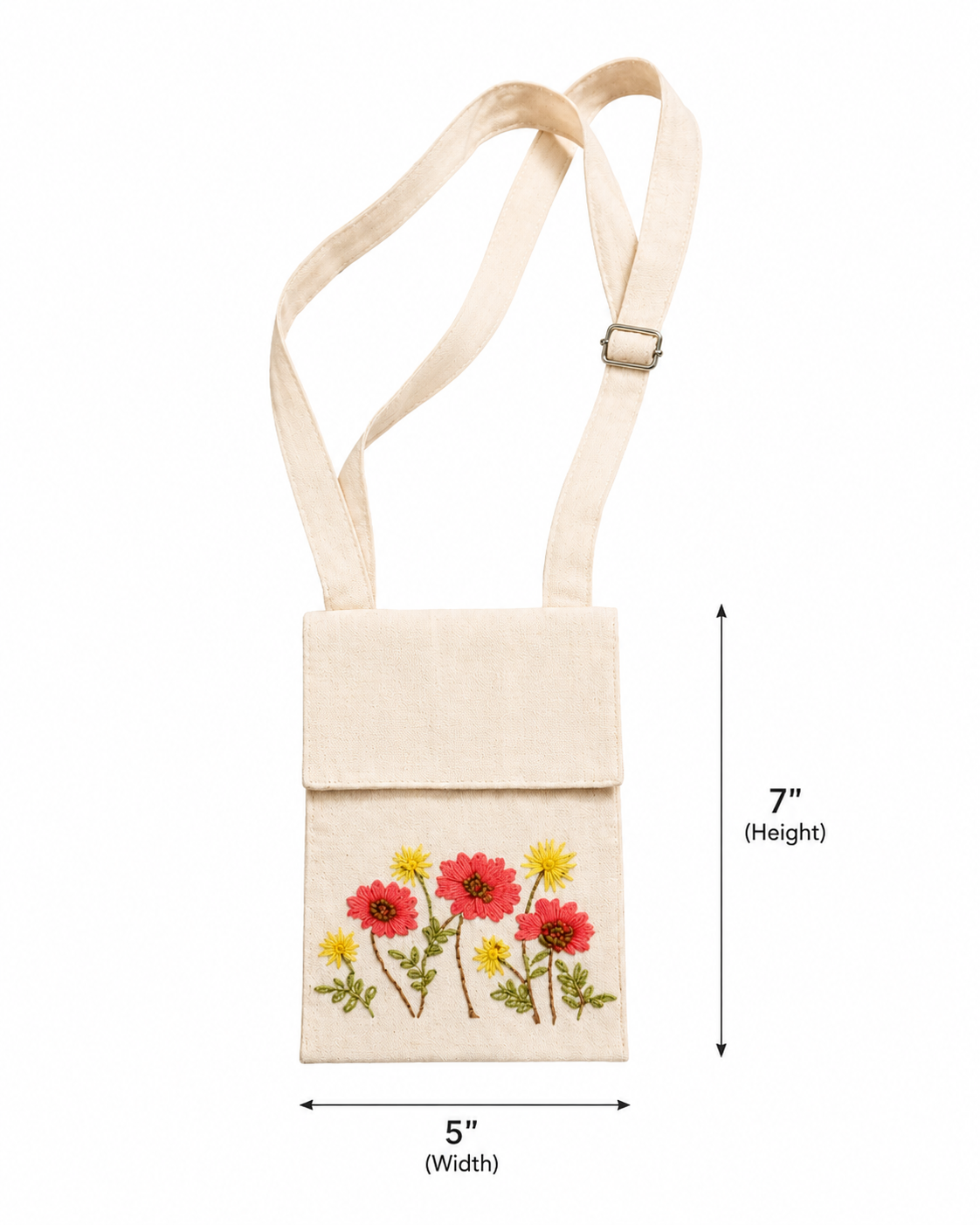 Handwoven Embroidery Phone Pouch Bag