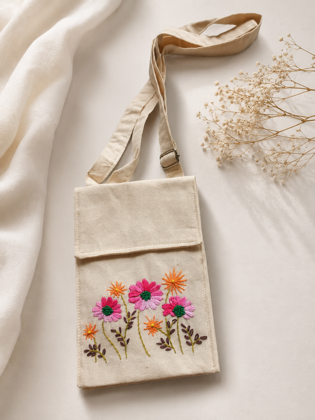 Handcrafted Floral Phone Bags For Women