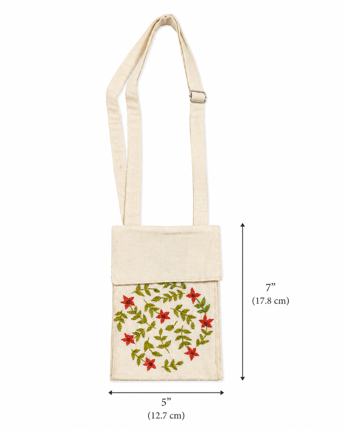 Embroidered Mobile Sling Pouch