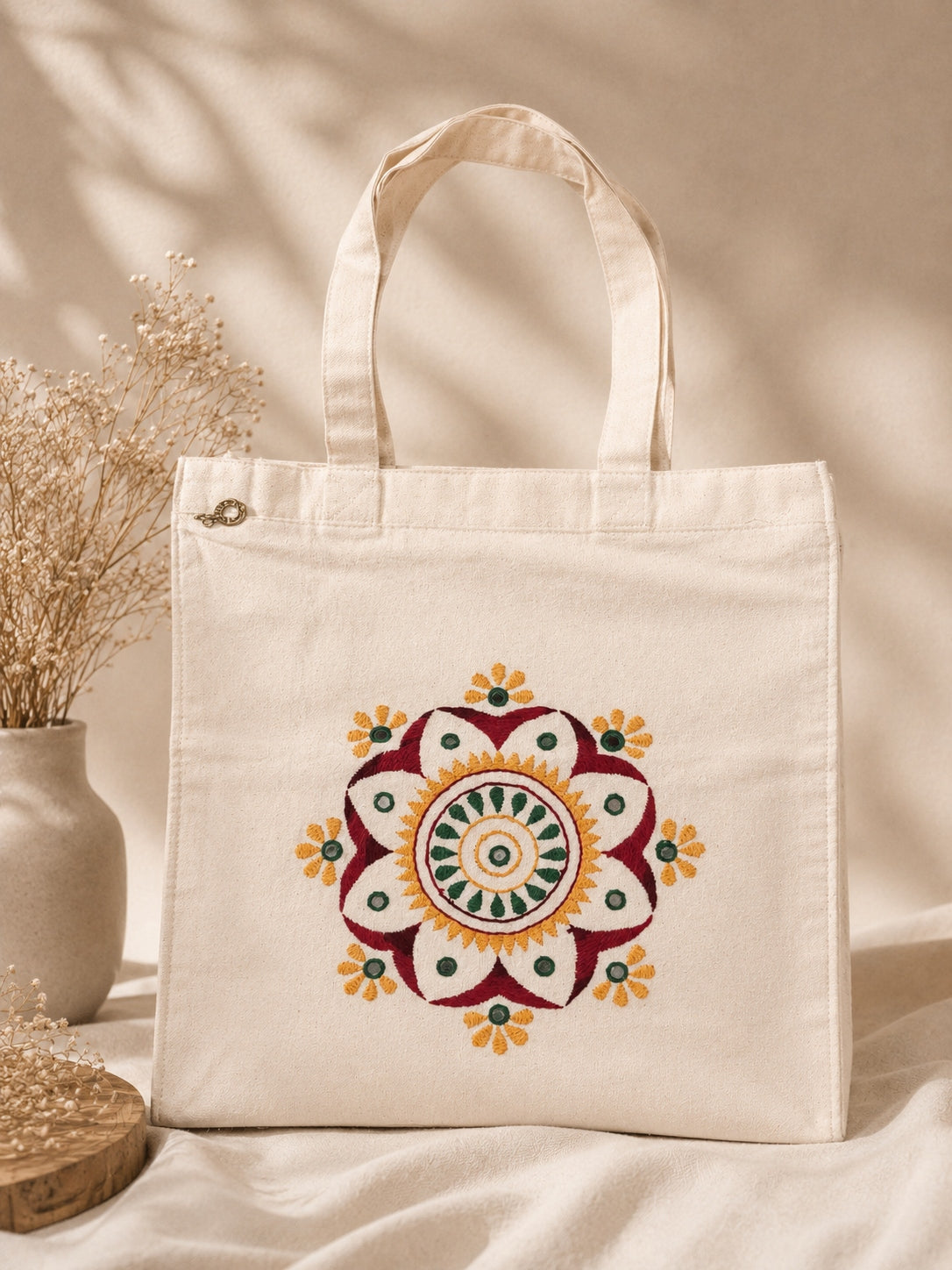 Handmade Embroidered Large Tote Bags For Womens