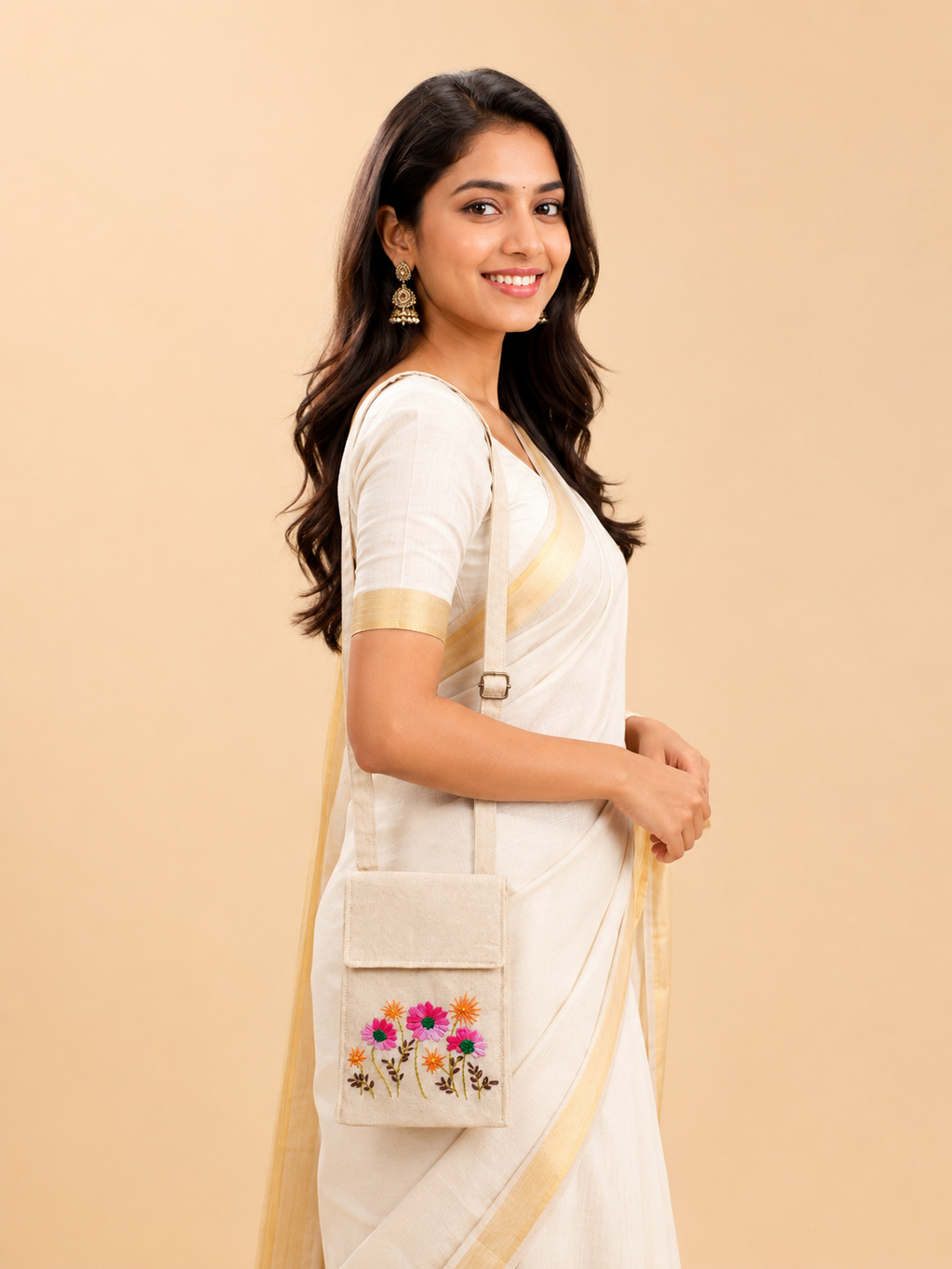 Handcrafted Floral Phone Bags For Women