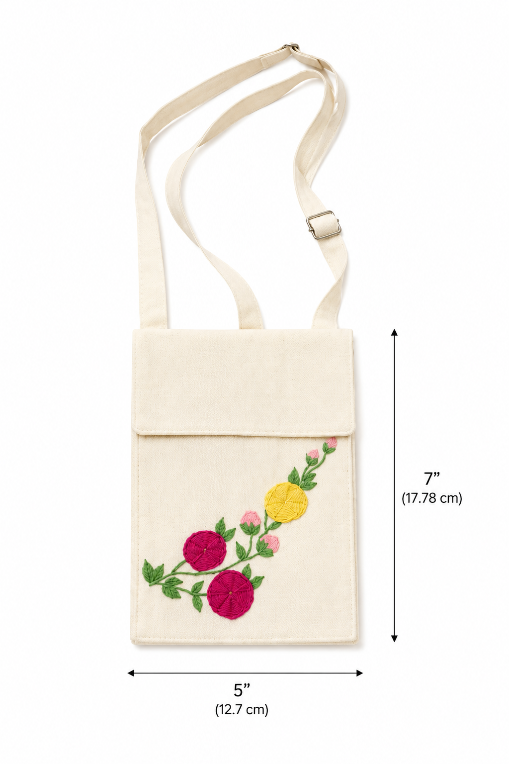 Handcrafted Kantha Stitch Mobile Pouch
