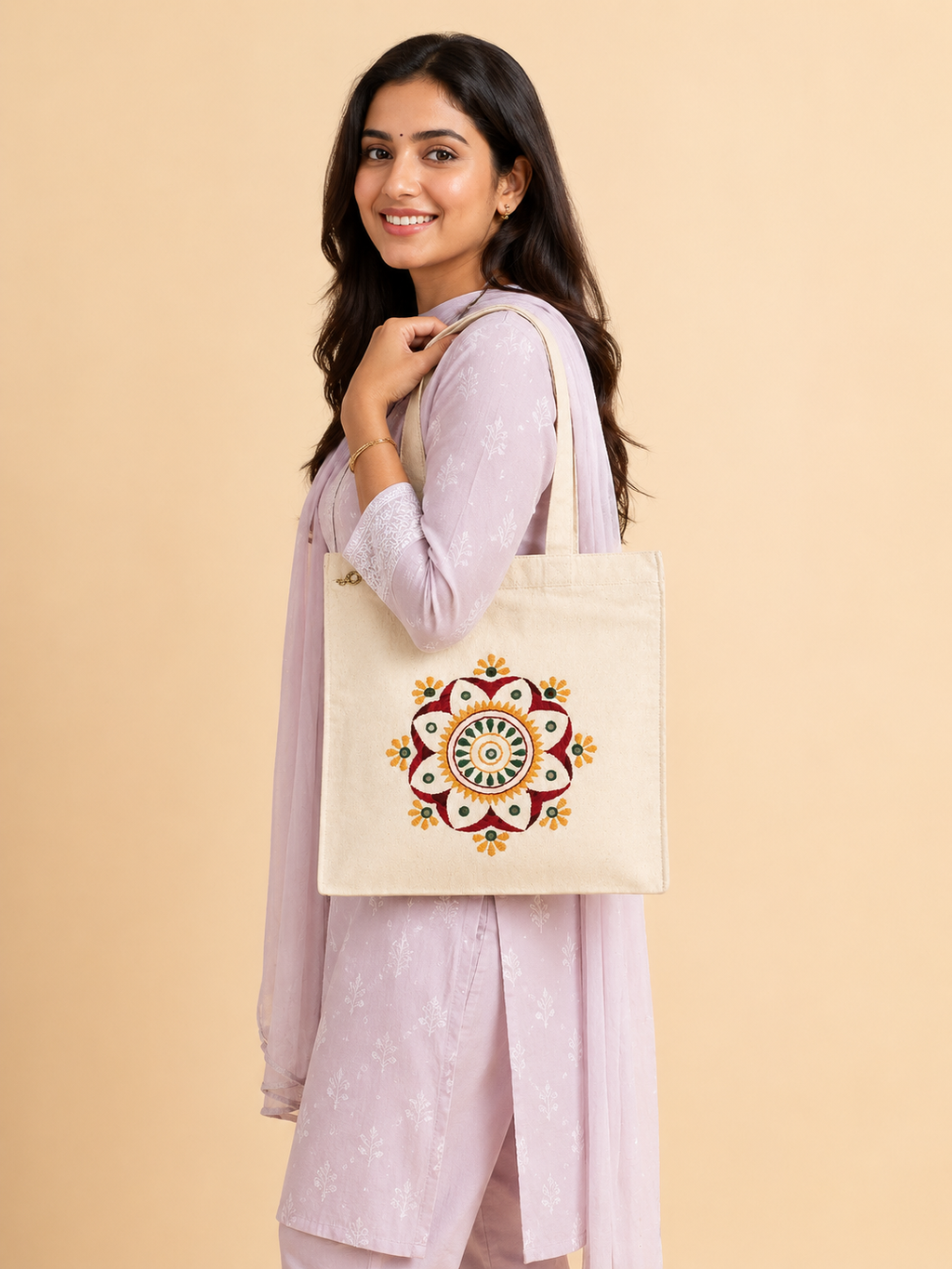 Handmade Embroidered Large Tote Bags For Womens