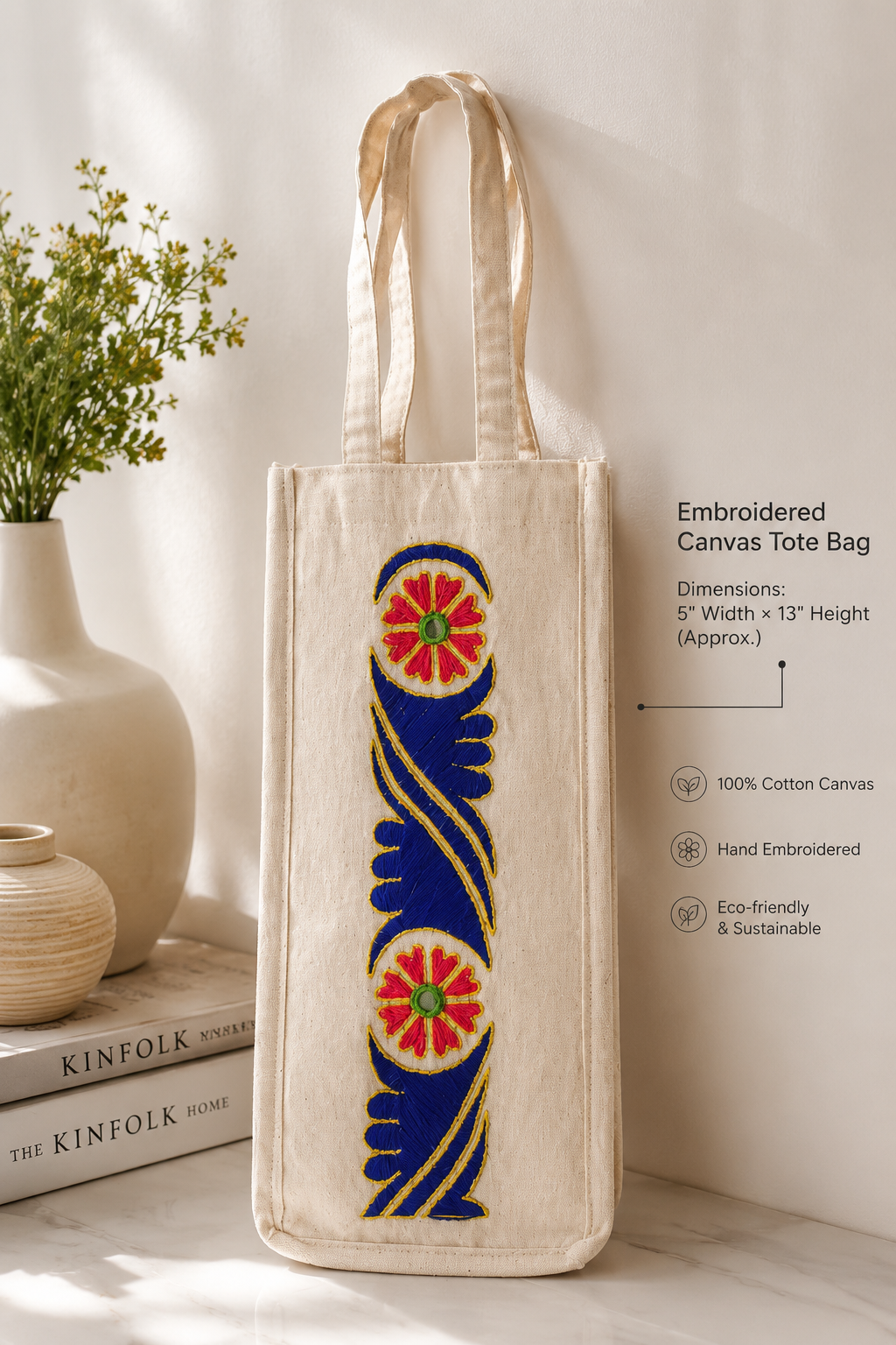 Handmade Ladies Cotton Bottle Bag