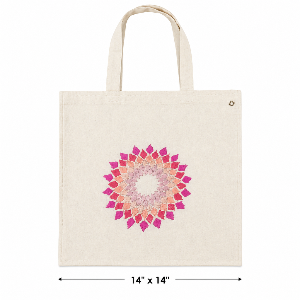 Embroidered Cotton Tote Bags For Ladies