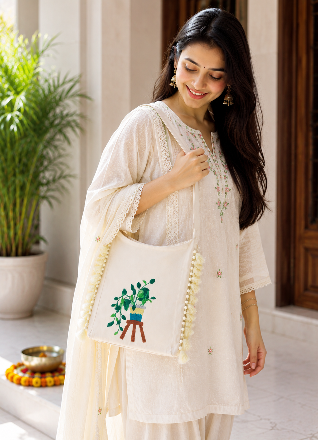 Handcrafted Jhola Bag Gift Women