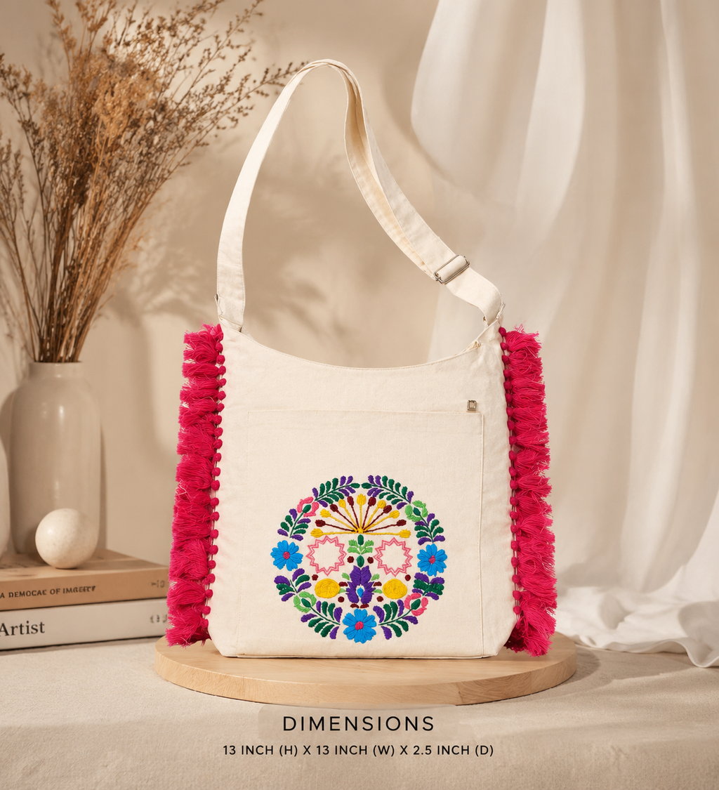 Cotton Travel Jhola Bag Women